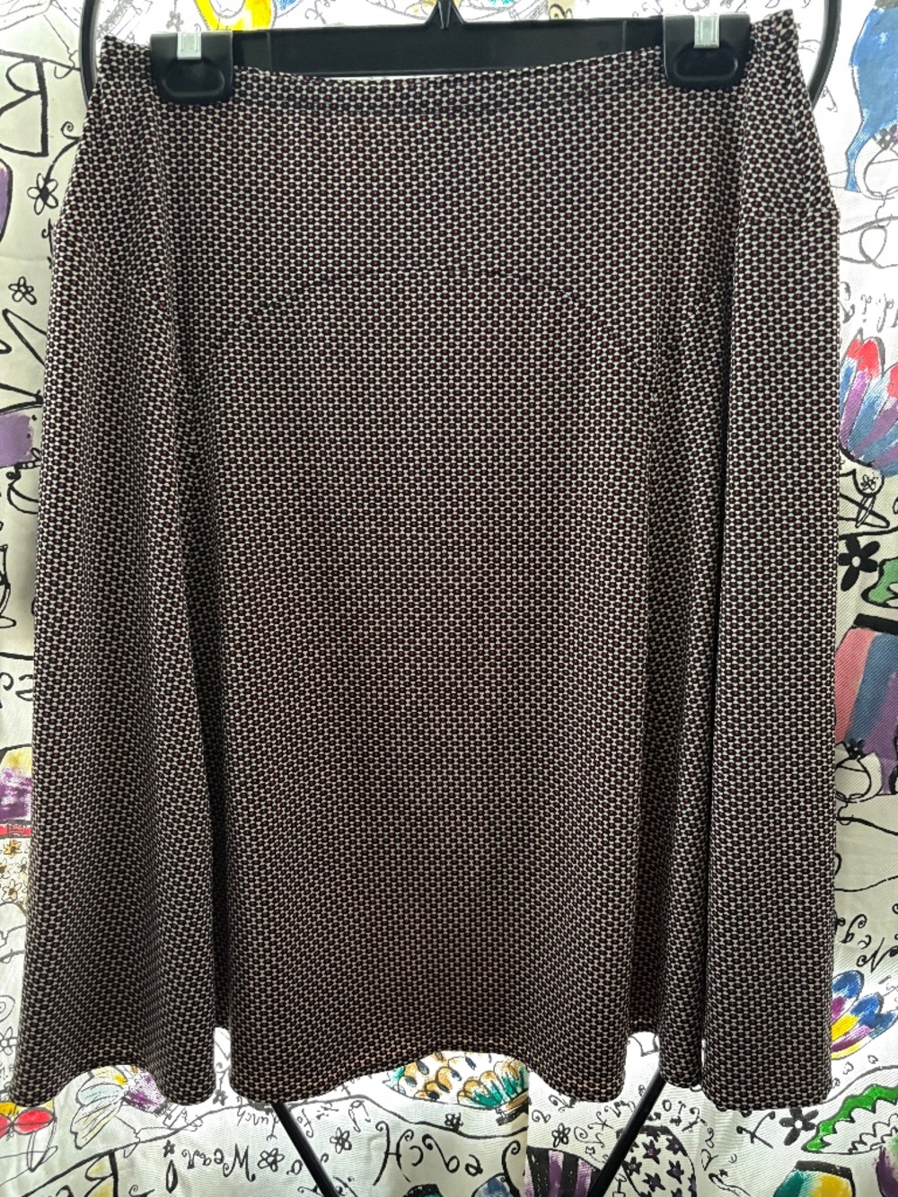 Nine West poly/ spandex drop waist circle skirt